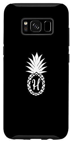 Galaxy S8 Pineapple Monogram Initial Letter H Case