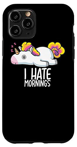 iPhone 11 Pro I Hate Mornings Sleeping Unicorn Dream Sleep Nap Late Riser Case