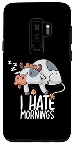 Galaxy S9 I Hate Mornings Sleeping Cow Farmer Sleep Nap Late Riser Case