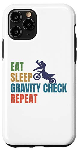 iPhone 11 Pro Eat Sleep Gravity Check Repeat - Cool Dirt Bike Case