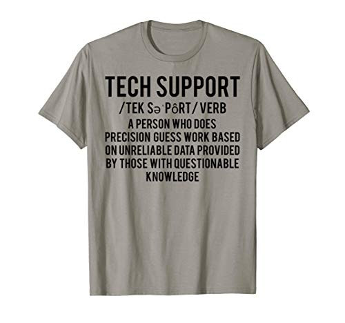 Tech Support T Shirt Funny technical geek nerd fun gift tee