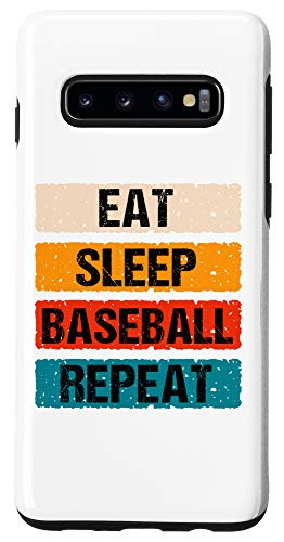 Galaxy S10 Eat Sleep Baseball Repeat Softball USA Sports Player Gift Case
