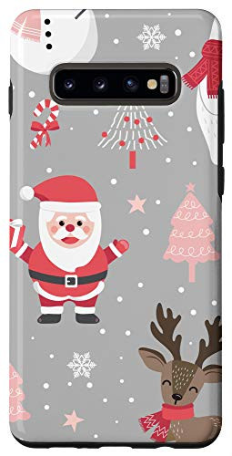 Galaxy S10 Christmas Santa Claus Winter Reindeer Bear Snowflakes Cute P Case