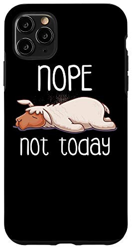 iPhone 11 Pro Max Nope Not Today Sleeping Llama Sleep Nap Late Riser Alpaca Case