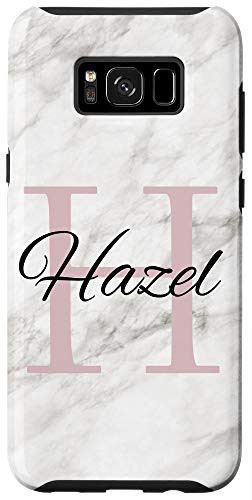 Galaxy S8 Hazel Pink Monogram Letter H Girls Personalized Name Case
