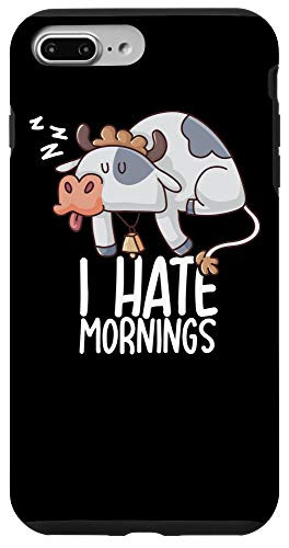 iPhone 7 Plus8 Plus I Hate Mornings Sleeping Cow Farmer Sleep Nap Late Riser Case