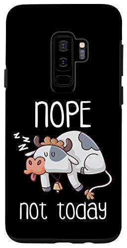 Galaxy S9 Nope Not Today Lazy Sleeping Cow Farmer Sleep Nap Late Riser Case