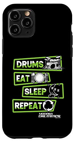 iPhone 11 Pro Eat Sleep Drum Repeat Modern Drummer Funny Case