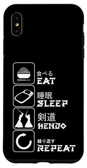 iPhone XS Max Eat Sleep Kendo Repeat Meme Funny Japanese Humor Gift Case iPhone XS Max Eat Sleep Kendo Repeat Meme Funny Japanese Humor Gift Case