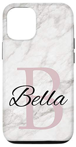 iPhone 1212 Pro Bella Pink Monogram Letter B Girls Personalized Name Case
