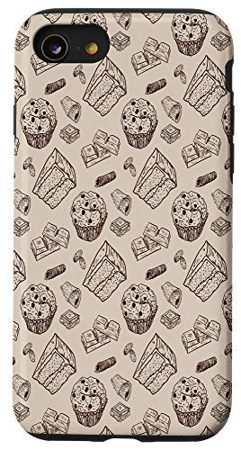 iPhone SE 2020  7  8 Cupcake Sweets Pattern Cake Vintage Women Girls Case