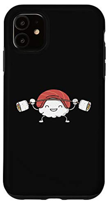 iPhone 11 Funny Sushi Snatch Squat Barbell Weight Lifting Gym Workout Case iPhone 11 Funny Sushi Snatch Squat Barbell Weight Lifting Gym Workout Case