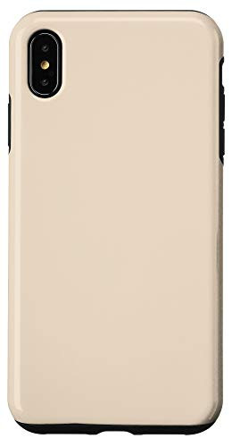 iPhone XS Max Neutral Champagne White Solid Color Plain Background Case