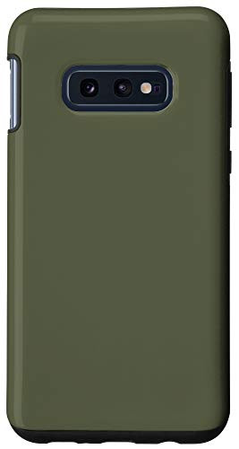 Galaxy S10e Dark Olive Green Neutral Phone Case Simple Solid Color Plain Case