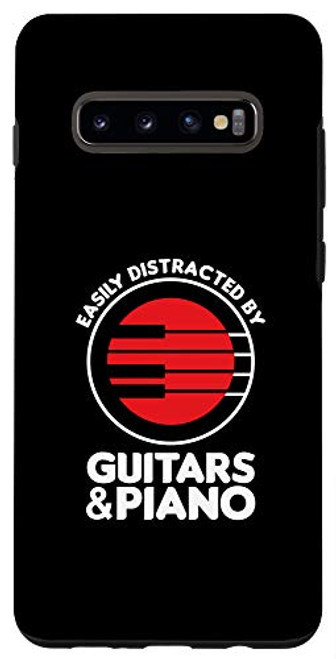 Galaxy S10 Distracted Keys Guitar Piano Guitarist Musical Acoustic Gift Case