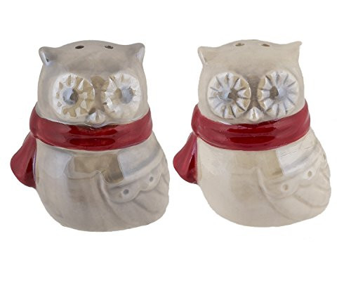 Grasslands Road Northern Lights Owl Salt & Pepper Shaker Set