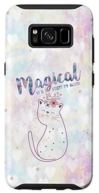 Galaxy S8 Magical is a State of Mind Unicorn Meow Cat w Stars Case Galaxy S8 Magical is a State of Mind Unicorn Meow Cat w Stars Case