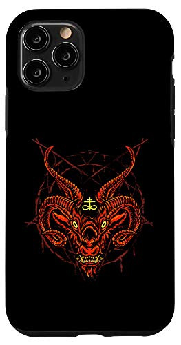 iPhone 11 Pro Devil Goat Head Horns Satanic Occult Horror Halloween Art Case