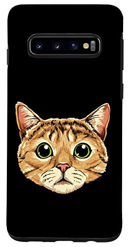 Galaxy S10 Cat Head Cute Cat Lover Women Men Gift Case