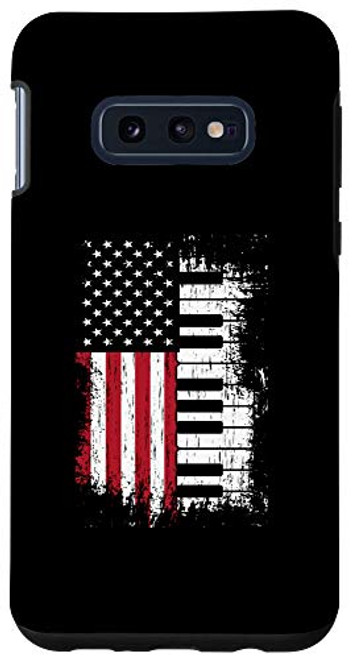 Galaxy S10e American Flag Piano Keys Player Pianist Keys Music Gift Case