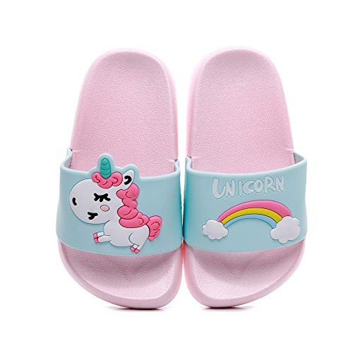 Kids Unicorn Slide Sandals Lightweight Summer Beach Boys Girls Shower Pool Slipper Non-Slip Cute Fruit Water Shoes ToddlerLittle Kid 1_5M US Unicorn3