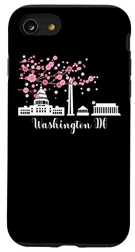 iPhone SE 2020  7  8 Washington DC Shirt Cherry Blossoms Memorial Monument Case