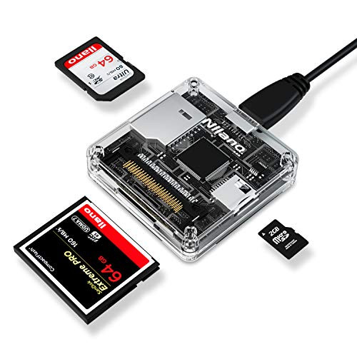 SD Card Reader USB 3_0 Card Hub Adapter 5Gbps Read 4 Cards Simultaneously USB 3_0 Multi-Card Reader for CF CFI TF SDXC SDHC SD MMC Micro SDXC Micro SD Micro SDHC MS UHS-I