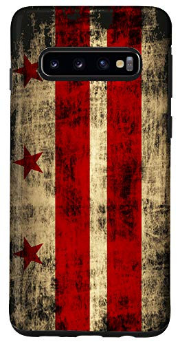Galaxy S10 Washington DC Flag Vintage Grunge Style Home Love Case