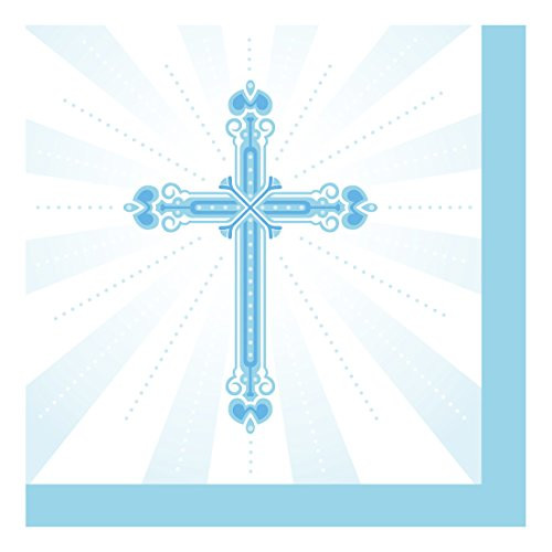 Creative Converting 652223 Party 36-Count Paper Beverage Napkins, Blue