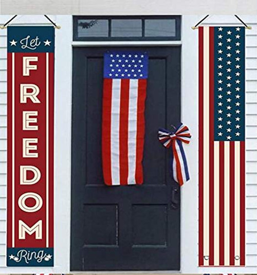 4th of July Porch Sign - Happy 4th of July Hanging Banner Set Patriotic Porch Sign for Yard Indoor Outdoor Home Front Door Memorial Day Independence Day Flag Day Labor Day Decor Supplies_ Red 4th of July Porch Sign - Happy 4th of July Hanging Banner Set Patriotic Porch Sign for Yard Indoor Outdoor Home Front Door Memorial Day Independence Day Flag Day Labor Day Decor Supplies_ Red