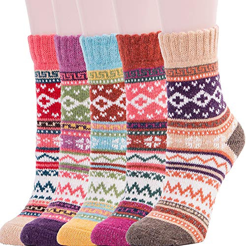 Womens Super Thick Wool Socks Soft Warm Comfort Casual Crew Winter Socks C4