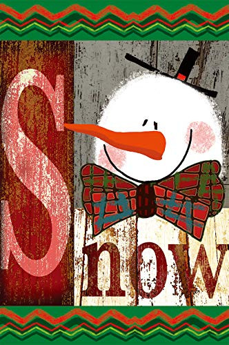 Texupday Welcome Smiling Mr_ Snowman Decorative Winter House Flag Outdoor Yard Flag 28 x 40