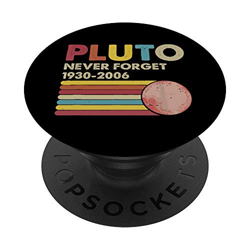 Never Forget Pluto Shirt_ Retro Style Funny Space Gift PopSockets Grip and Stand for Phones and Tablets