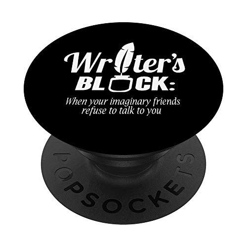 Funny Writers Block Author Novelist PopSockets Grip and Stand for Phones and Tablets Funny Writers Block Author Novelist PopSockets Grip and Stand for Phones and Tablets