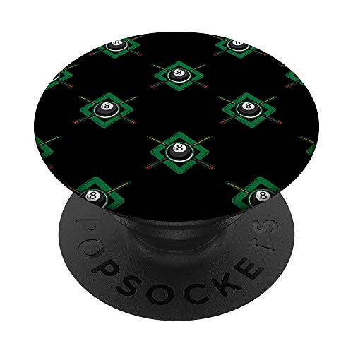 Pool 8-Ball Shape Pattern Gift - Billard Player PopSockets Grip and Stand for Phones and Tablets