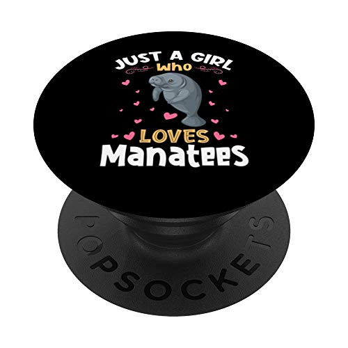Just a Girl who Loves Manatees PopSockets PopGrip Swappable Grip for Phones   Tablets Just a Girl who Loves Manatees PopSockets PopGrip Swappable Grip for Phones   Tablets