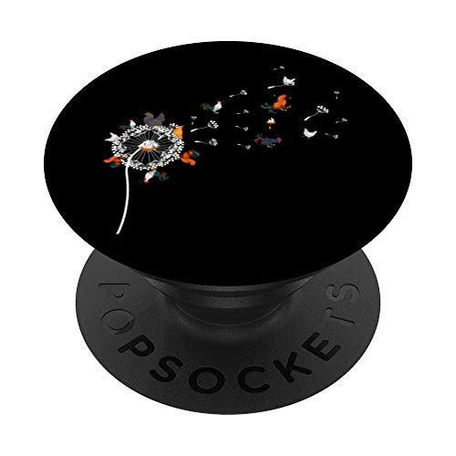 Rooster Dandelion Nature Farm Animals Puff Ball Chicken PopSockets Grip and Stand for Phones and Tablets