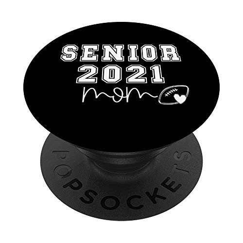 High School Senior 2021 - Fun Football Player Mom Gift PopSockets Grip and Stand for Phones and Tablets