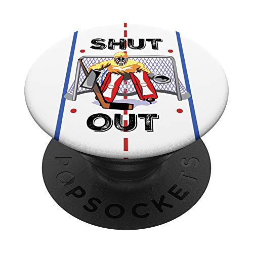 Center Ice Hockey Goalie Shut Out Hockey PopSockets Grip and Stand for Phones and Tablets