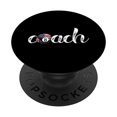 Billiard Team  8 Ball Pool Game Player Gifts for Pool Dad PopSockets Grip and Stand for Phones and Tablets