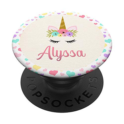 Alyssa Unicorn Girls PopSockets PopGrip Swappable Grip for Phones   Tablets