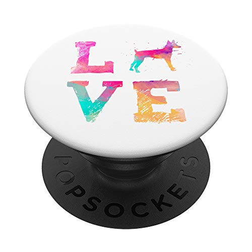 Colorful Toy Fox Terrier Dog Love-r Mom White PopSockets Grip and Stand for Phones and Tablets Colorful Toy Fox Terrier Dog Love-r Mom White PopSockets Grip and Stand for Phones and Tablets