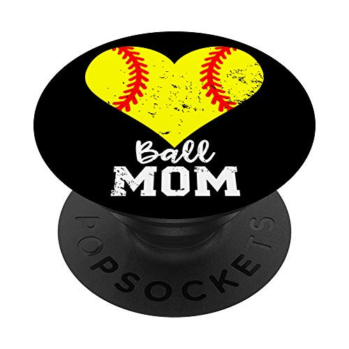 Ball Mom Heart Funny Softball Mom PopSockets Grip and Stand for Phones and Tablets Ball Mom Heart Funny Softball Mom PopSockets Grip and Stand for Phones and Tablets