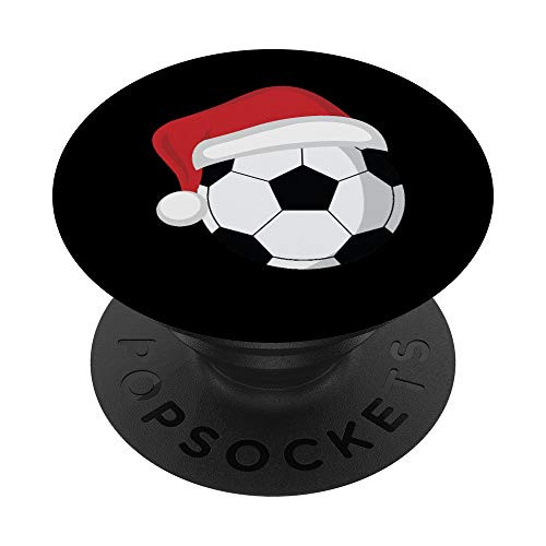Soccer Ball Santa Claus Hat - Christmas Holiday PopSockets Grip and Stand for Phones and Tablets
