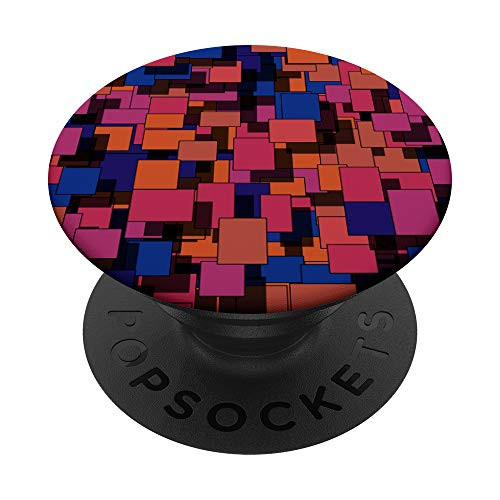 Abstract Digital Camo Style Floating Pixel Block Patterned PopSockets Grip and Stand for Phones and Tablets
