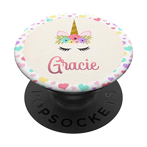 Gracie Unicorn Girls PopSockets PopGrip Swappable Grip for Phones   Tablets