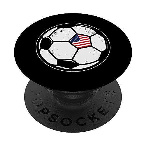 American Flag Soccer Ball Athletic PopSockets Grip and Stand for Phones and Tablets