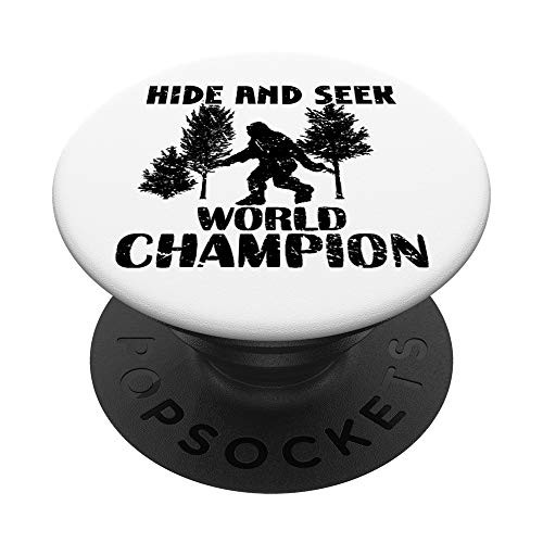 Big Foot Hide and Seek World Champion Sasquatch Yeti Myth PopSockets Grip and Stand for Phones and Tablets