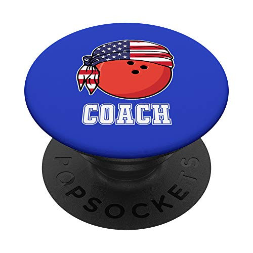 Ten Pin Bowlers Ball  Team Player Gifts for Bowling Coach PopSockets Grip and Stand for Phones and Tablets