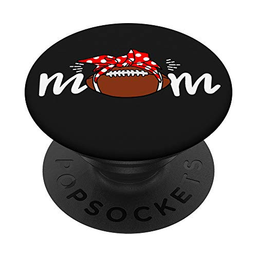 Football Player Mom Funny Football With Head Scarf PopSockets PopGrip Swappable Grip for Phones   Tablets